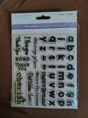 Forever in Time: Clear Stamps - Sentiments and Letters (NEW)